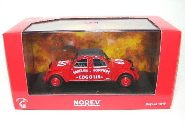 Citroen 2CV Pompiers Cagolin (Fire Brigade) Boxed 1:43 NOREV