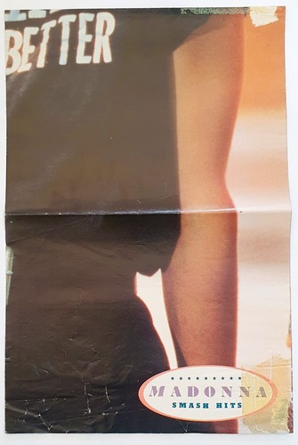MADONNA WHAM! Smash Hits magazine fold pull out pin up Vintage giant poster 1986 - Picture 15 of 20