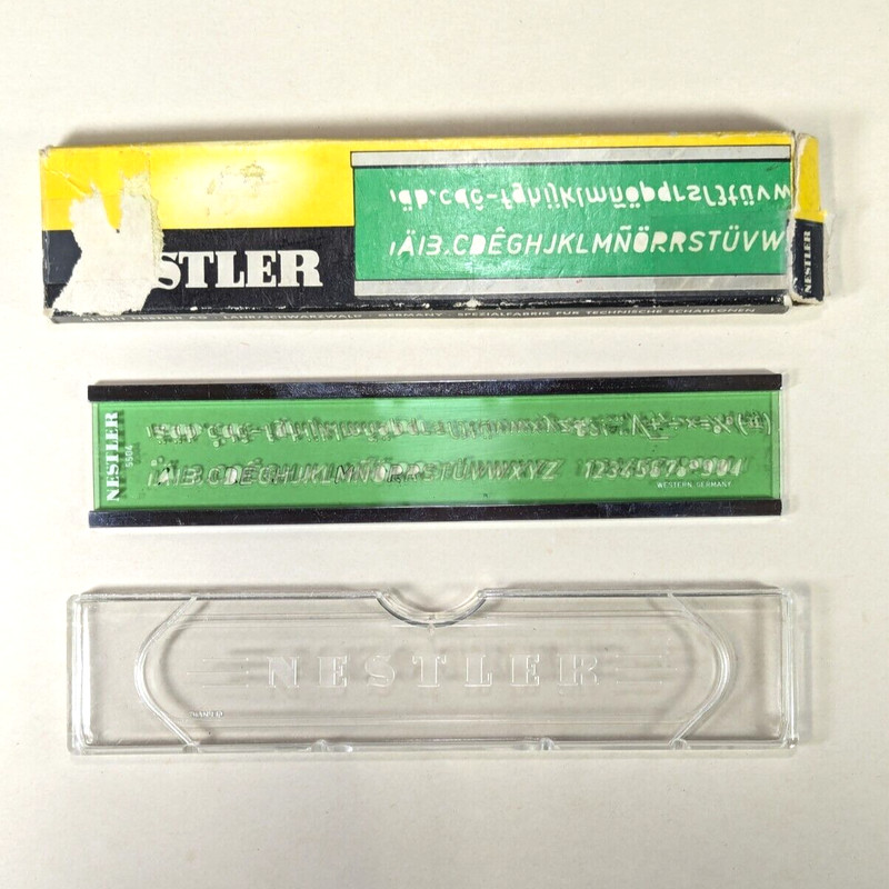 Letter Tracing Lettering Type Ruler 4mm Font VTG Nestler 5504 Western Germany