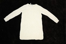 Madewell Womens Ivory Long Sleeve Curved Hem Wool Blend Sweater Dress NWT L