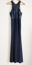 Ax Paris Navy Blue Sleeveless Maxi Dress Prom Wedding Bridesmaids UK 8