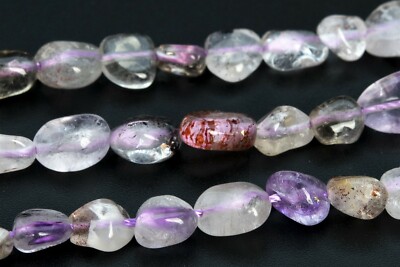 7-9MM Super Seven Pebble Nugget Grade A Genuine Natural Loose Beads