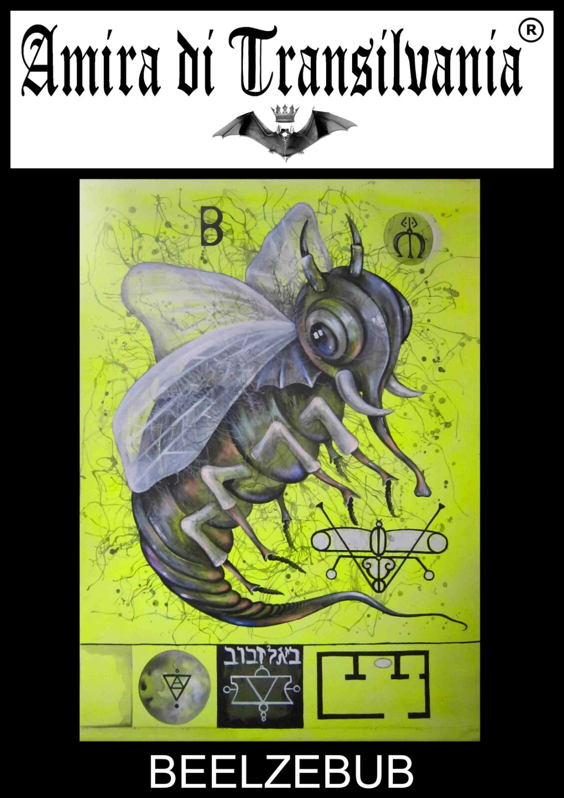 painting contemporary art monster lemegeton beelzebub luciferian demons satanic - Picture 5 of 24