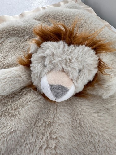 Cloud Island Beige Lion Security Blanket Lovey Satin Trim 14"x14" Baby Comfort b - Picture 8 of 9