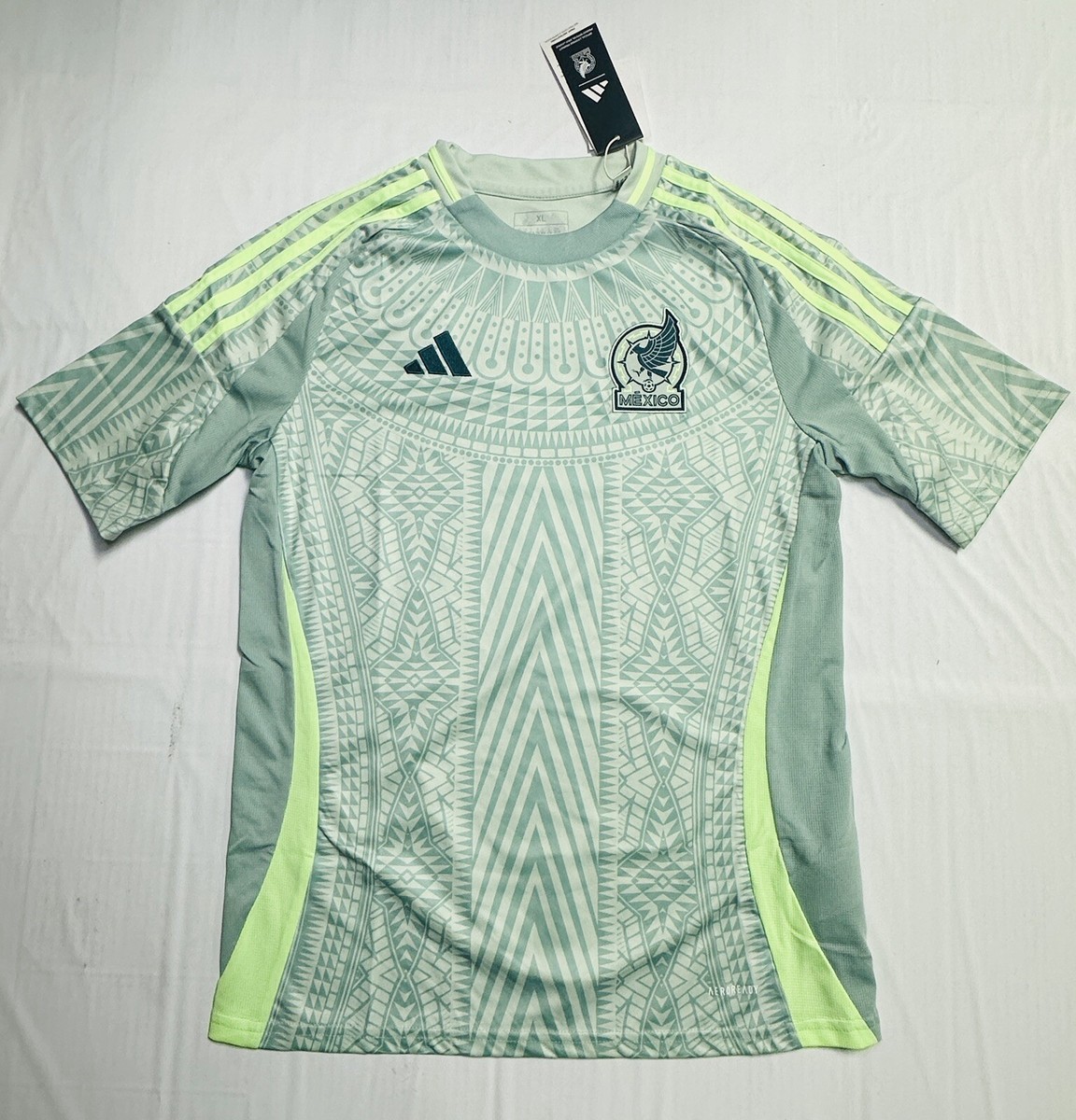 New adidas MEXICO 2024 - 2025 Away Game Jersey IP9748 Linen Green