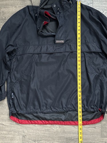 Chaqueta cortavientos vintage Chaps Ralph Lauren para hombre azul marino a presión oculta talla XL - Imagen 10 de 10