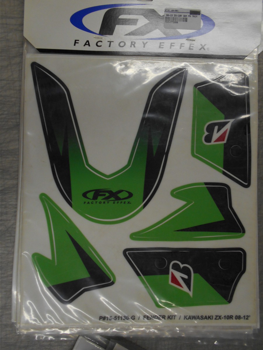 KAWASAKI NINJA ZX10RFactory Effex Fender Trim Kit Green 15