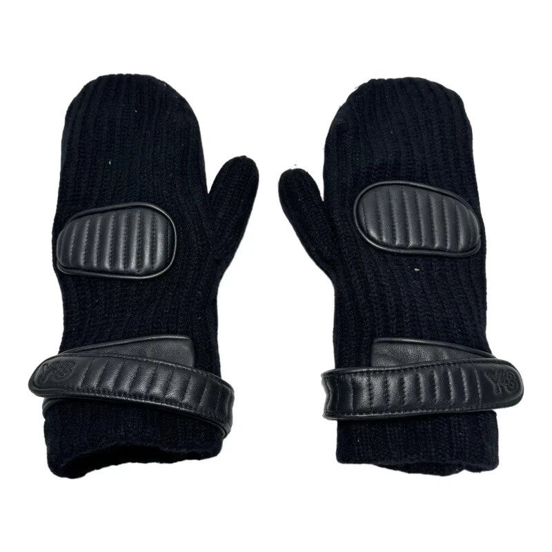 Y-3 YOHJI YAMAMOTO x ADIDAS BLACK LOGO UNISEX MITTENS GLOVES Size XL