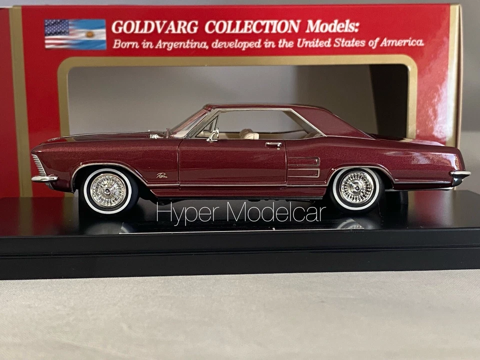 Goldvarg 1/43 Buick Riviera 1963 Burgundy ART.GC046B - Imagen 2 de 3