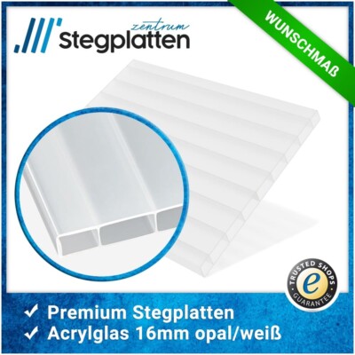 Doppelstegplatten 16 mm Stegplatten in Acrylglas 16/32 opal/weiß Muster