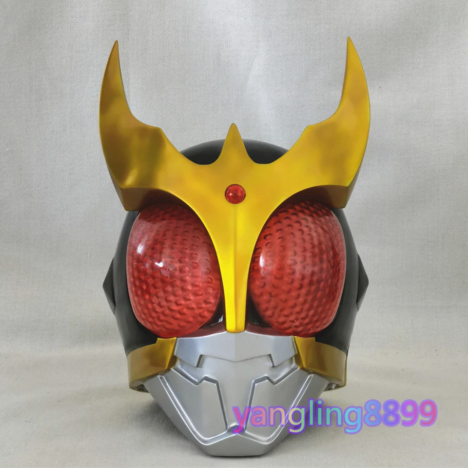 Casco Kamen Rider Ultimate Kuuga acabado resina máscara pintada utilería iluminada Foto 2 de 4