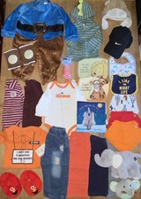 25 Pc Baby Boy 6-9 M Fall Winter LS Pants Nike Hat Bib Toy Clothes Lot Halloween