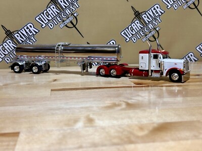 Dcp 1/64 Peterbilt 379 Flat Top Walker Milk Tanker Trailer