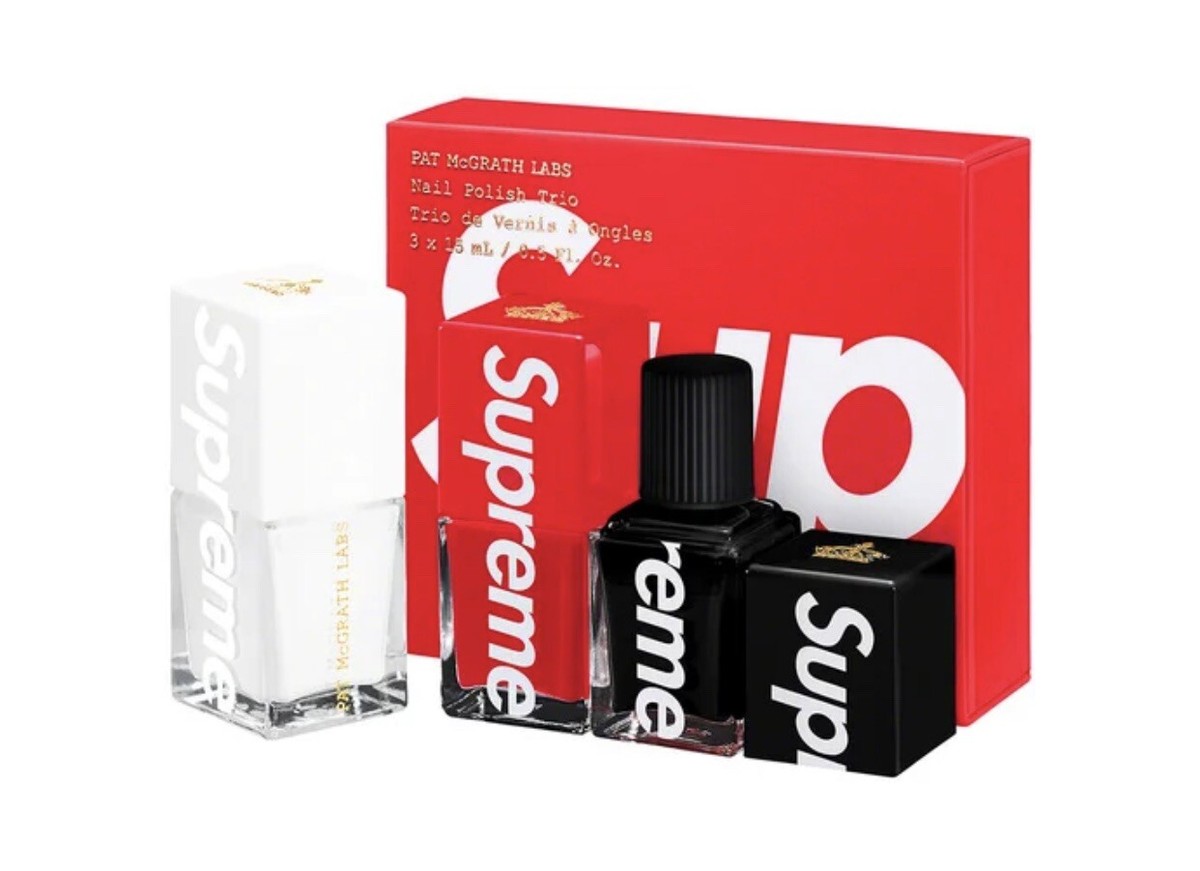 Supreme Pat McGrath Labs Nail Polish Set of 3 Red White Black FW22  