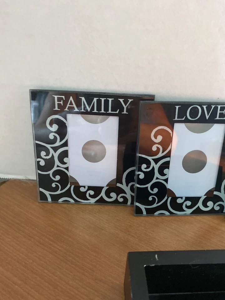 Melannco Live,Laugh,Love Photo Coasters Set of 4 With White Holder 1.5"x3" - Image 3 of 4