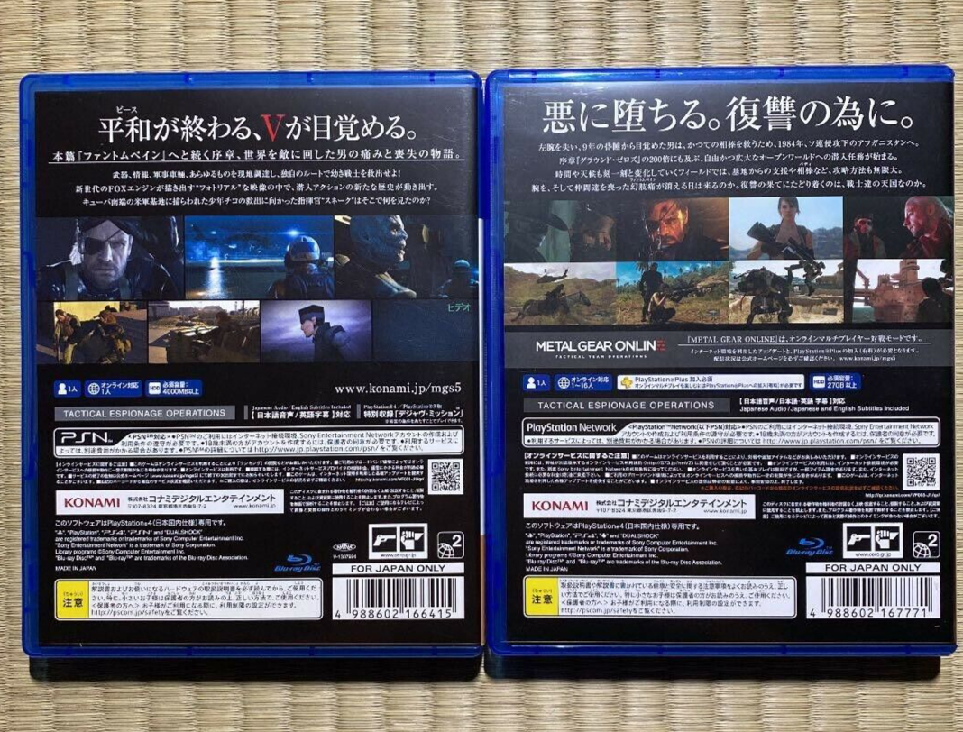 Metal Gear Solid V 5 Ground Zeroes & The Phantom Pain set Sony
