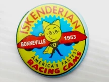 Iskenderian Racing Cams Bonneville Hat Pin Back 2 inch Repro