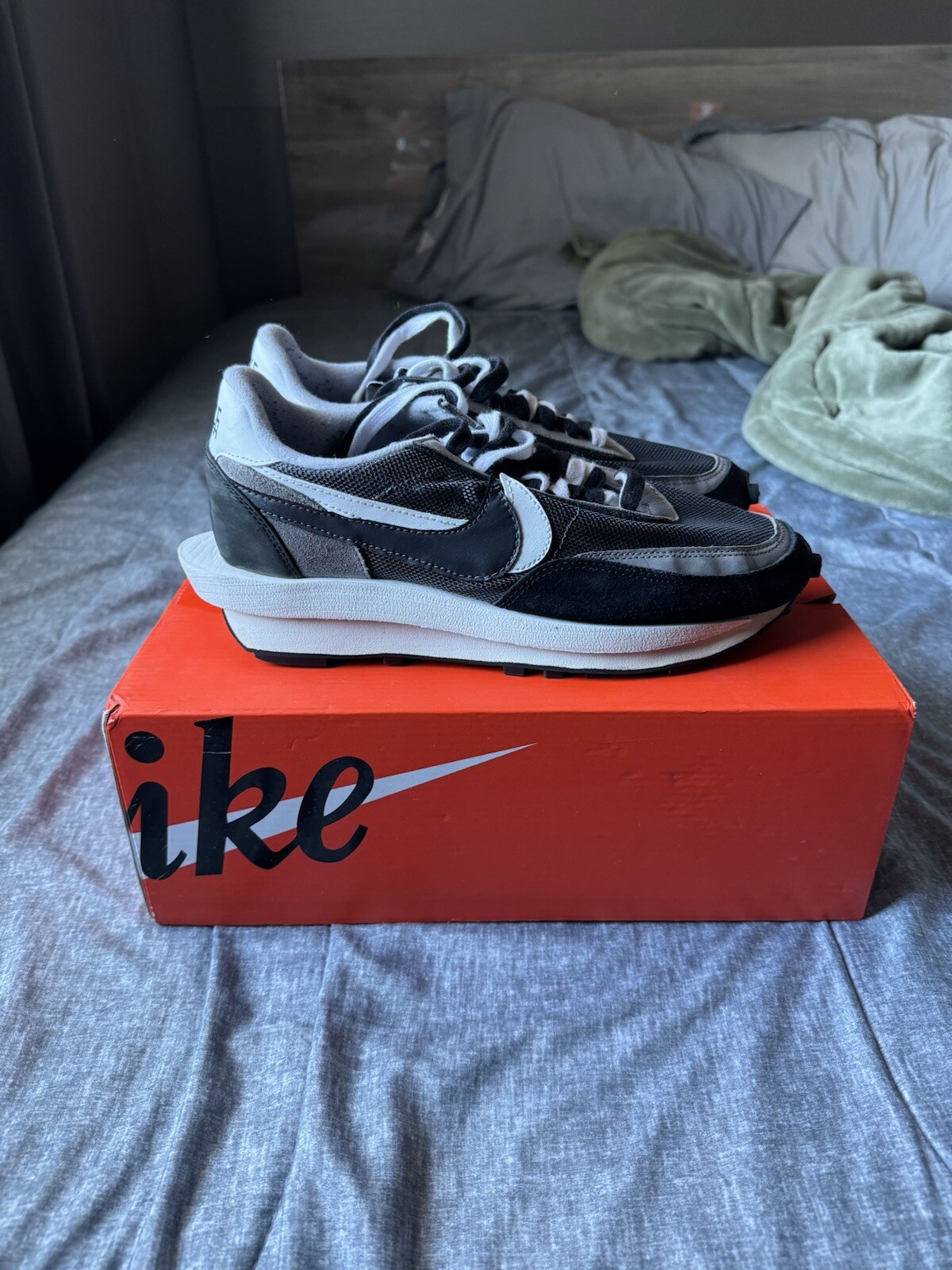 SACAI X NIKE Taglia 8 5 Nike sacai x LDWaffle Nero