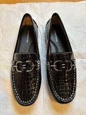 Donald Pliner Giovanna Crocco Patent Leather Loafer Size 7 M 178 Authentic NWB