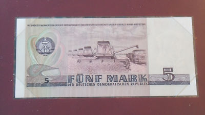 Banknotes of All Nations GDR Germany 1975 5 Mark UNC P 27r
