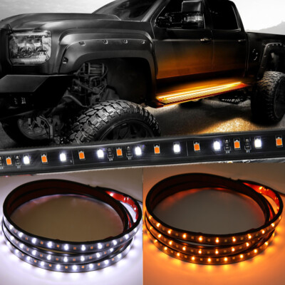 70'' LED Running Board DRL Strip Turn Signal Lights For Toyota Tacoma TRD Sport