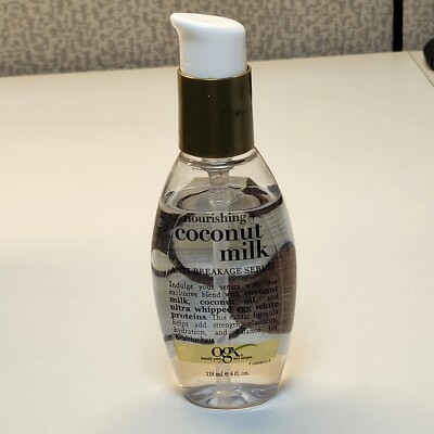 OGX Nourishing + Coconut Milk Anti-Breakage Serum, 4 Fl Oz NOB