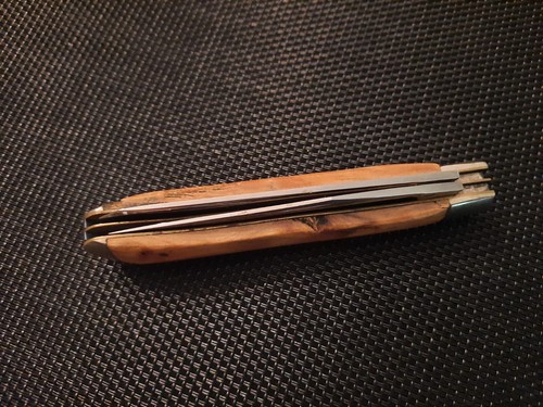 BLUE MESA BLADES MICKEY KAEHR CUSTOM Double Blade Knife Cholla Cactuswood Handle - Picture 12 of 22