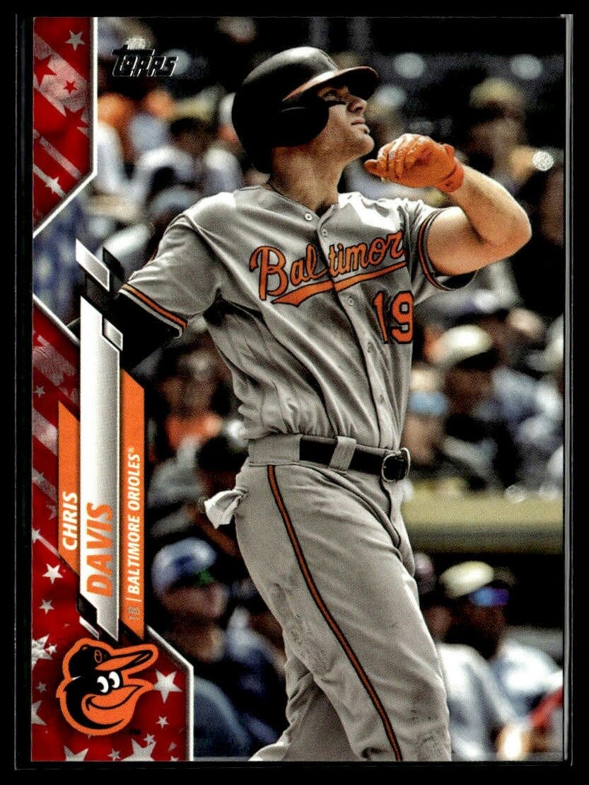 2020 Topps 328 Chris Davis Baltimore Orioles Independence Day 63/76