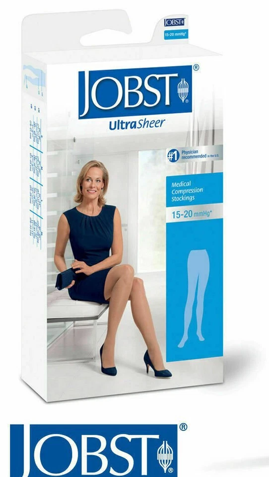 Jobst Womens UltraSheer Pantyhose 15-20 mmhg Compression 119530 CT DK GRAY SM - Image 2 of 2