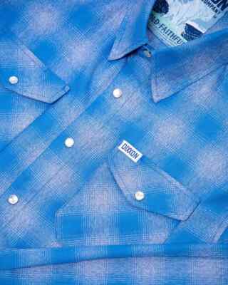 DIXXON Flannel ''Old Faithful'' Blue w Pearl Snaps Brand New Sealed In-Hand! Sz L