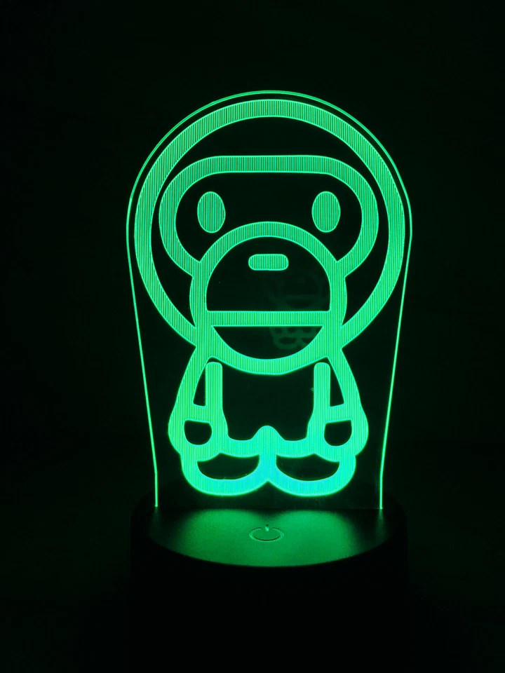 Baby Milo BAPE A Bathing Ape Coleccionable Decoración del Hogar Lámpara Luz Accesorios de Regalo Foto 2 de 4