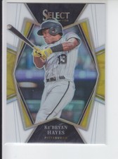 2022 Panini Select Ke'Bryan Hayes White Prizm Refractor /50 Pirates #156
