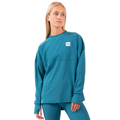 Eivy Venture Rib Top Damen-Funktionsshirt Langarmshirt Yoga Baselayer Blau
