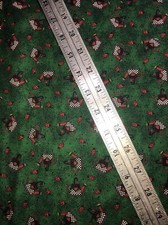 Debbie Mumm Garden Angel Watering Cans on Green SSI Cotton Fabric 1/2 Yard - New