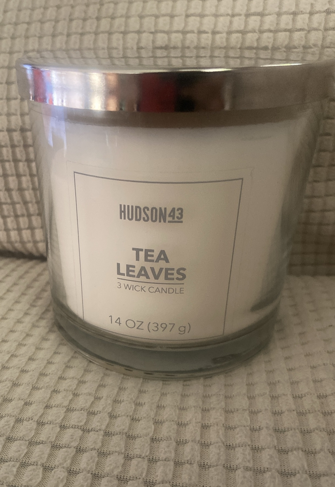 Hudson 43 NEW 14 OZ Tea Leaves Scent 3-Wick Candle Home Decor