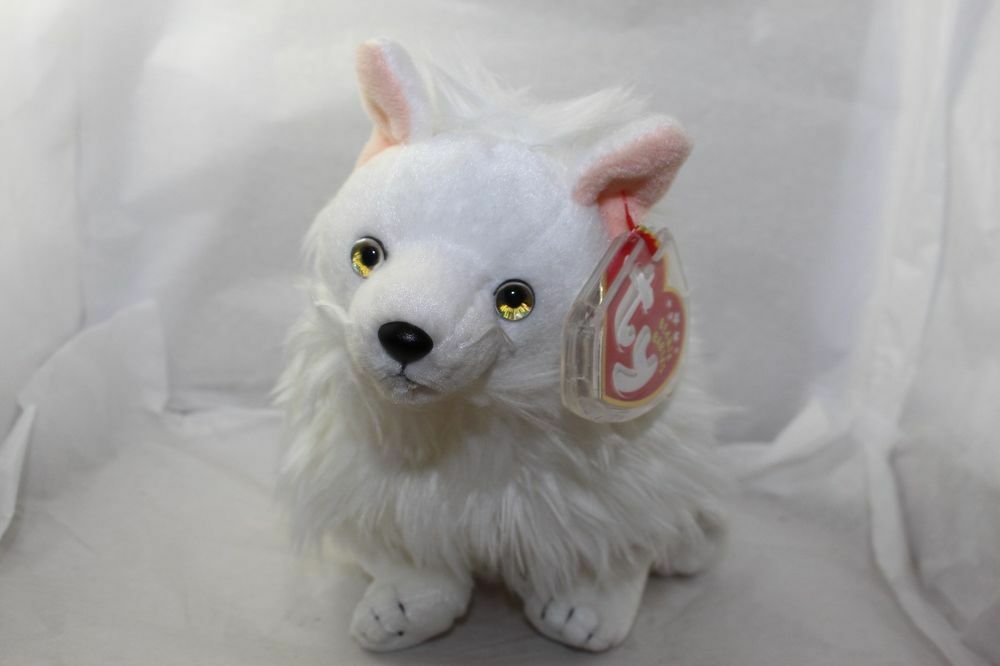 Ty Beanie Baby Snocap the White Snow Fox 8