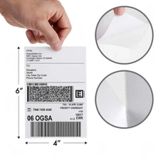 4x6 Shipping Labels 100 Fanfold - Direct Thermal Strong Adhesive Perforated 