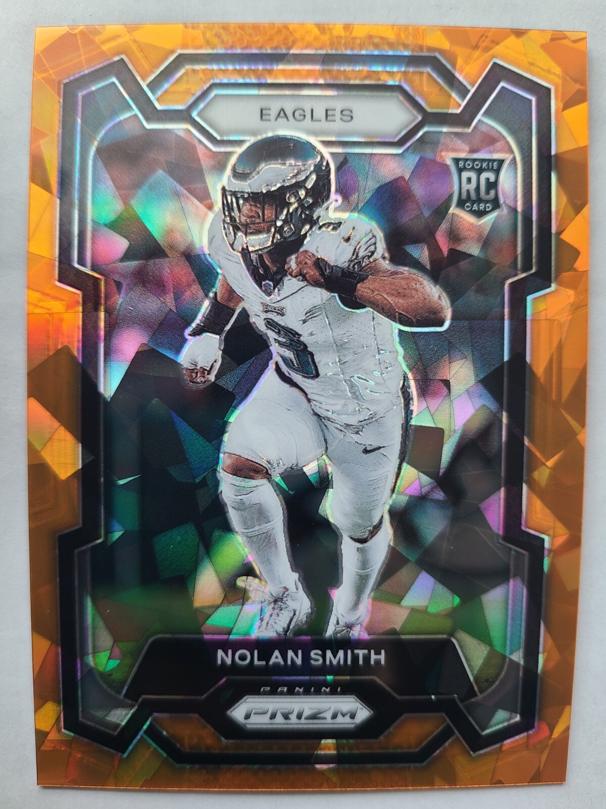 2023 Panini Prizm Nolan Smith Orange Ice #382 Rookie (RC) - Philadelphia Eagles