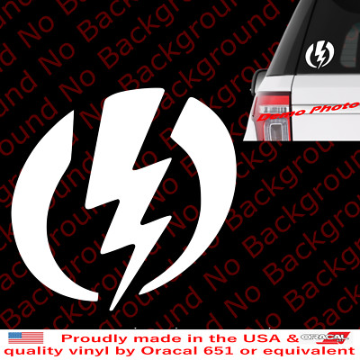 Electric Vinyl Die Cut Decal | Flash Thunderstorm Danger Warning Ski Sport FY109