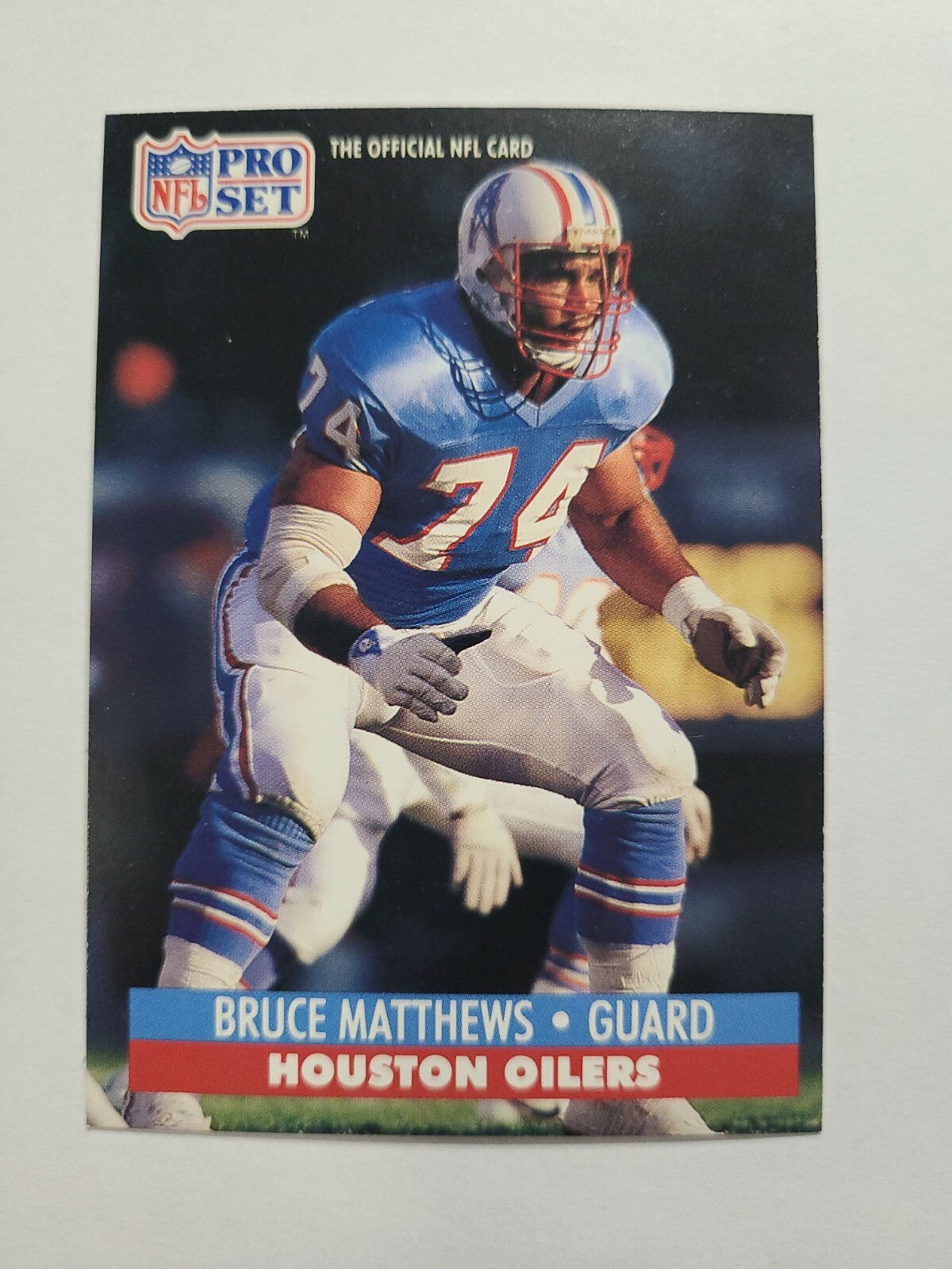 BRUCE MATTHEWS 1991 PRO SET FOOTBALL CARD # 166 E7591