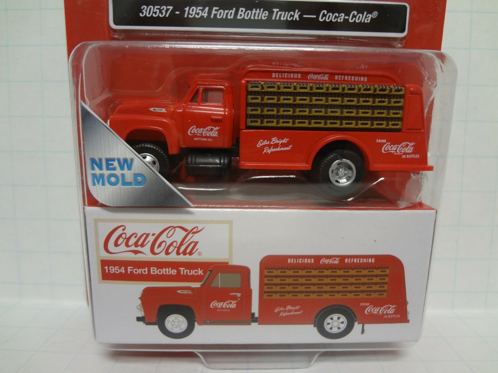 Caminhão Mini Metals Coke - Ford Bottle Truck Coca Cola 50383 - Ano 1954 -  Escala 1/160