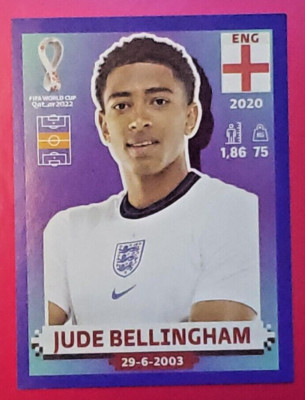xy! さん専用　2022 World Cup Bellingham Jude Bellingham #ENG11 England BLUE PARALLEL Sticker - 2022 Panini