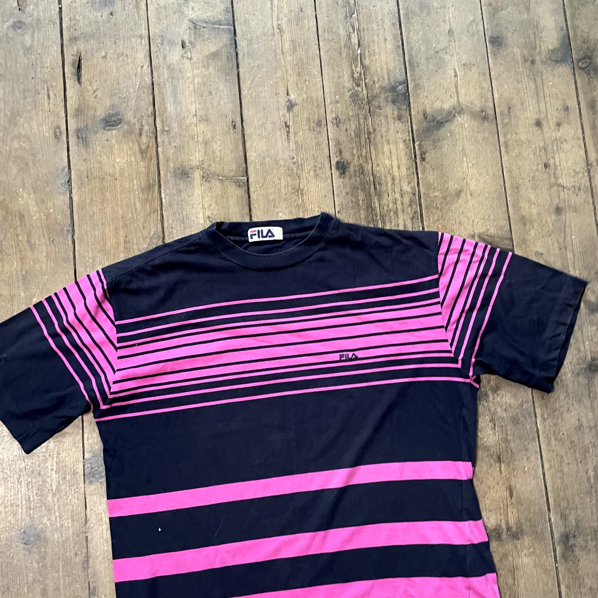 Pink and sale black fila shirt