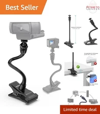 Flexible Gooseneck Clamp Mount for Cameras, 11.6 In, Adjustable, Rotatable