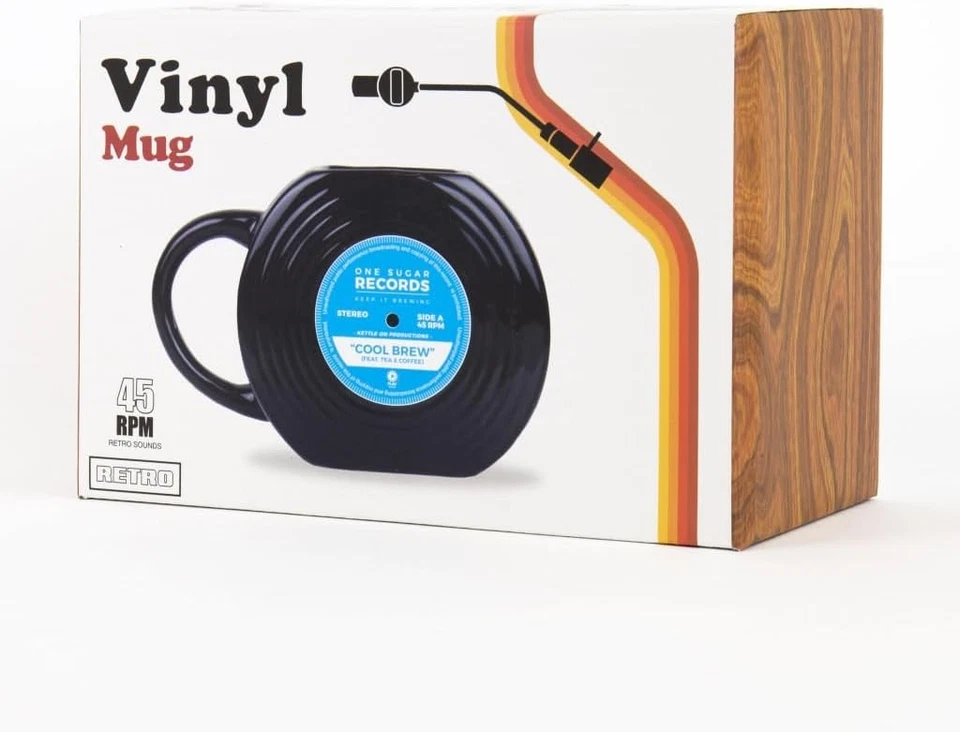 Gift Republic Vinyl Record Shaped Mug Multi , GR452014,450 milliliters 1 Count ( - Imagen 2 de 4