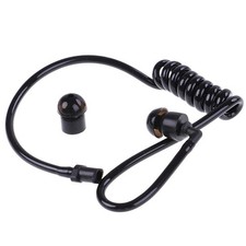 1/5PCS Twist On Replacement Black Coiled Acoustic Tube for Two-Way Radio