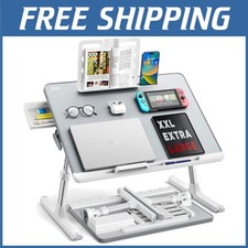 Versatile Lap Desk for Working, Gaming, Drawing - Light Grey