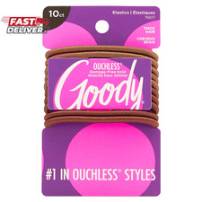 Goody Ouchless Hair Elastics   No Pull, No Breakage, Tangle-Free Hold for Thick,