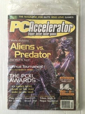 PC Accelerator Magazine MAR 1999 - Back Issue GAMER Magazine (No CD) Aliens vs.