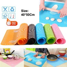 Silicone Baking Mat Non Stick Kneading Rolling Pastry Mat Fondant Cake Dough UK